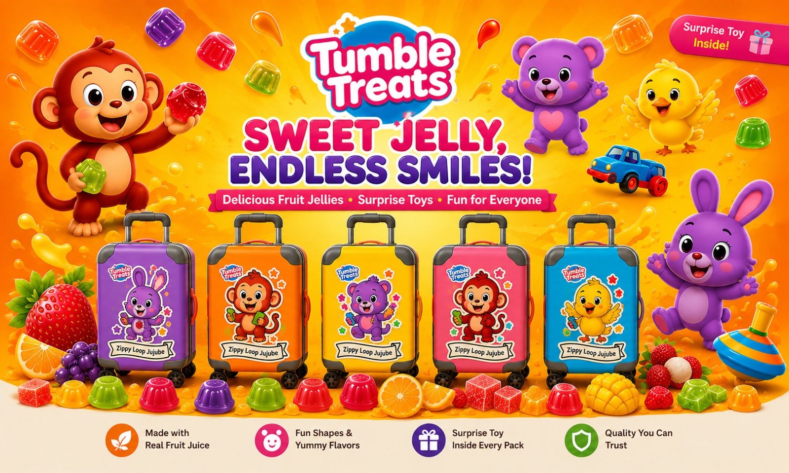 Tumble Treats complete product range