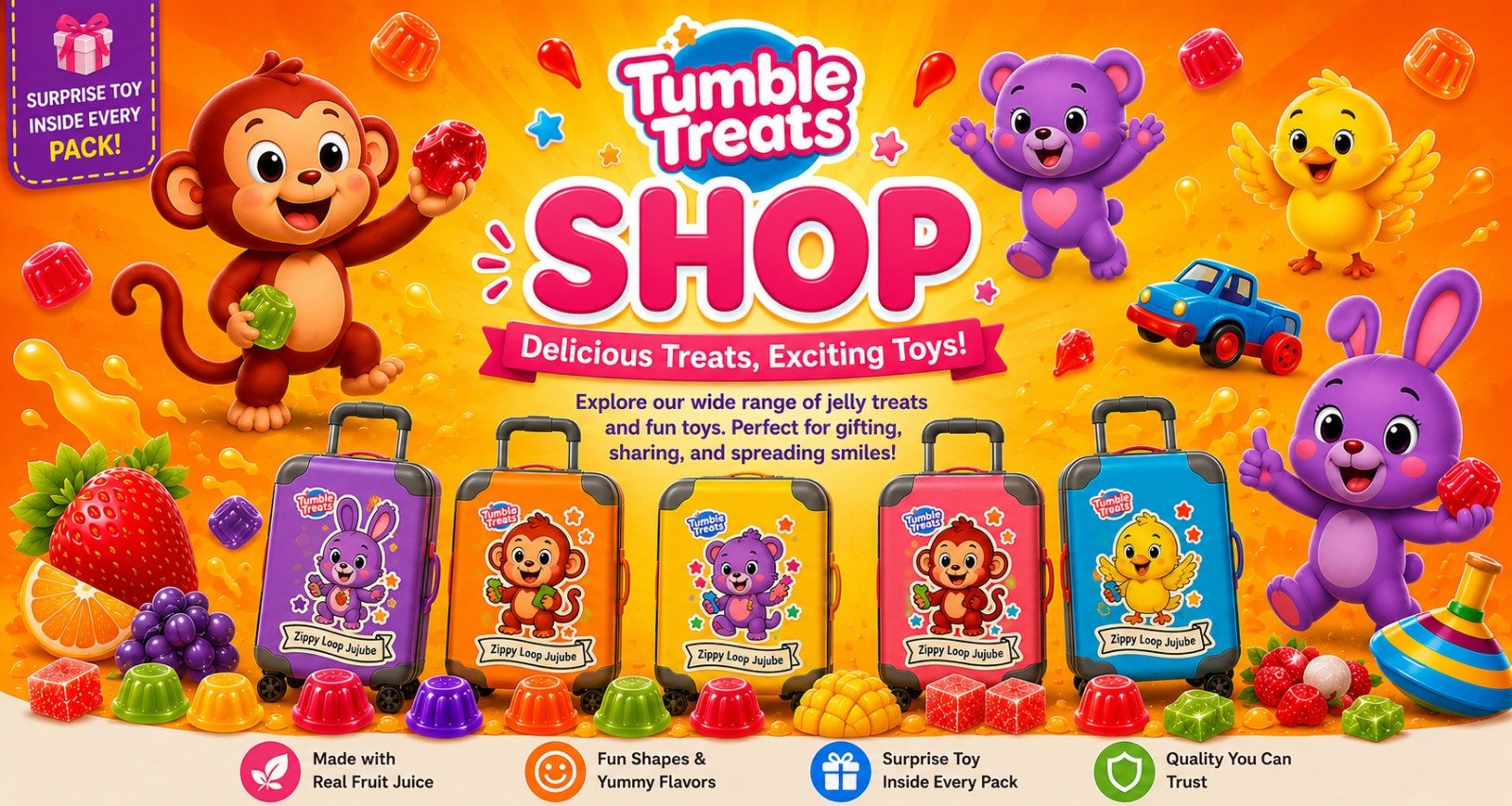 Tumble Treats product range